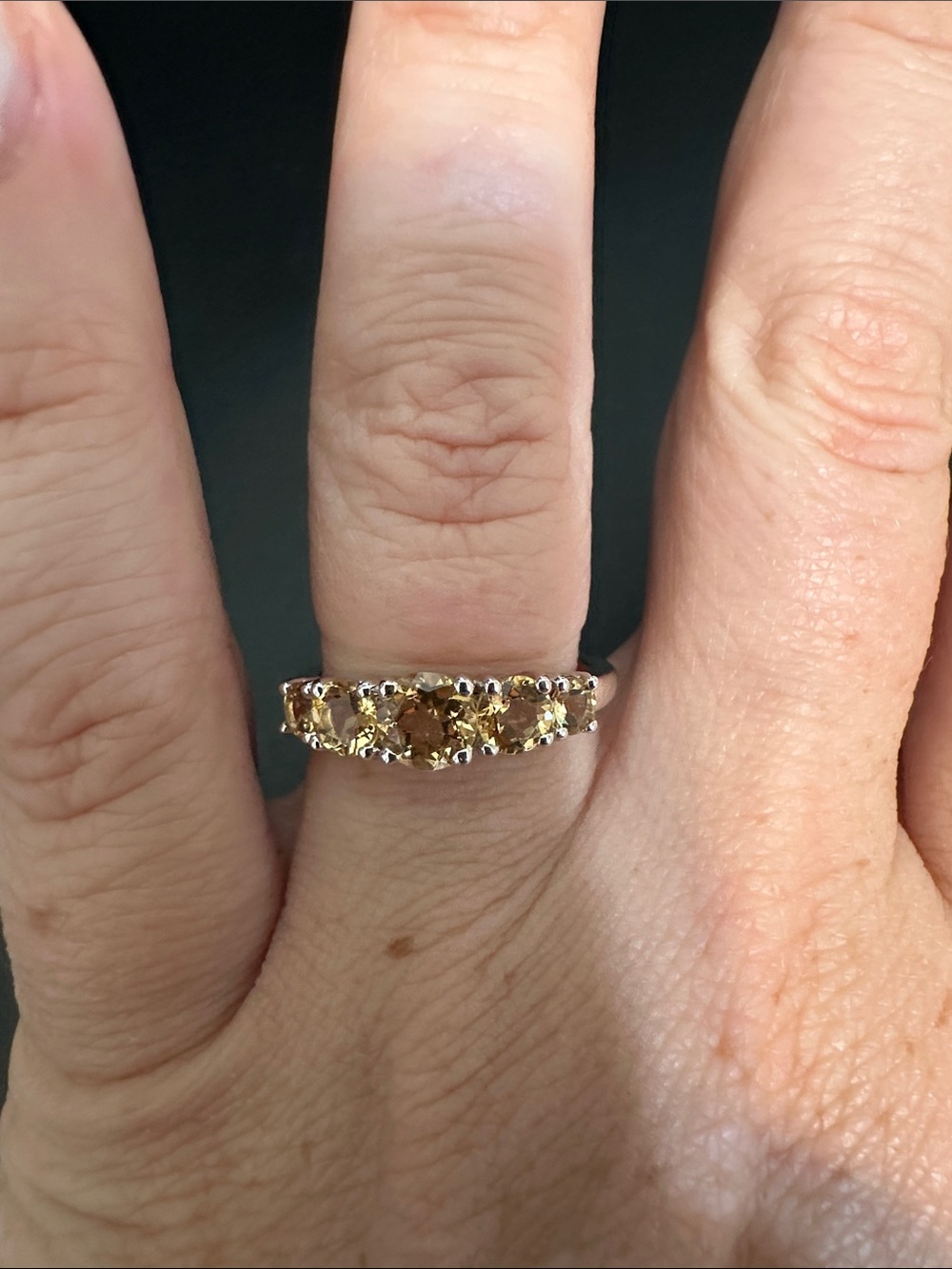 Sterling Silver Citrine Band Ring - Women's Jewelry